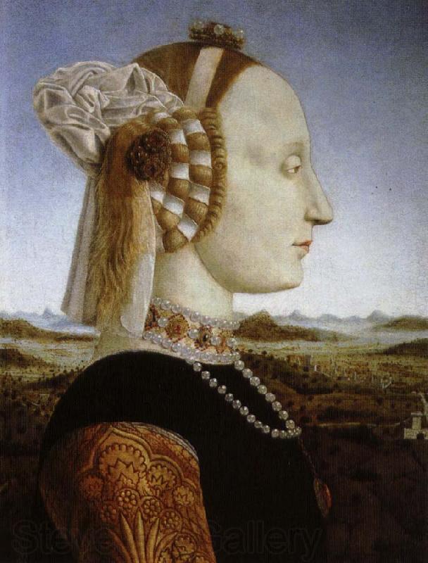 Piero della Francesca battista sforza.hustru till federico da montefeltro Norge oil painting art